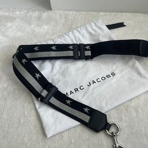 COPY - Marc Jacobs Stars And Stripes Bag Strap In Black/silver